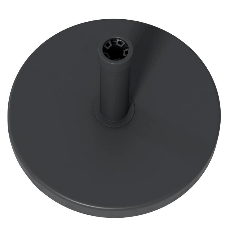 BASE PER OMBRELLONE DA 15 KG ROTONDA PER PALI DA 24-38 MM PLASTICA E CEMENTO 46.5 CM NERO