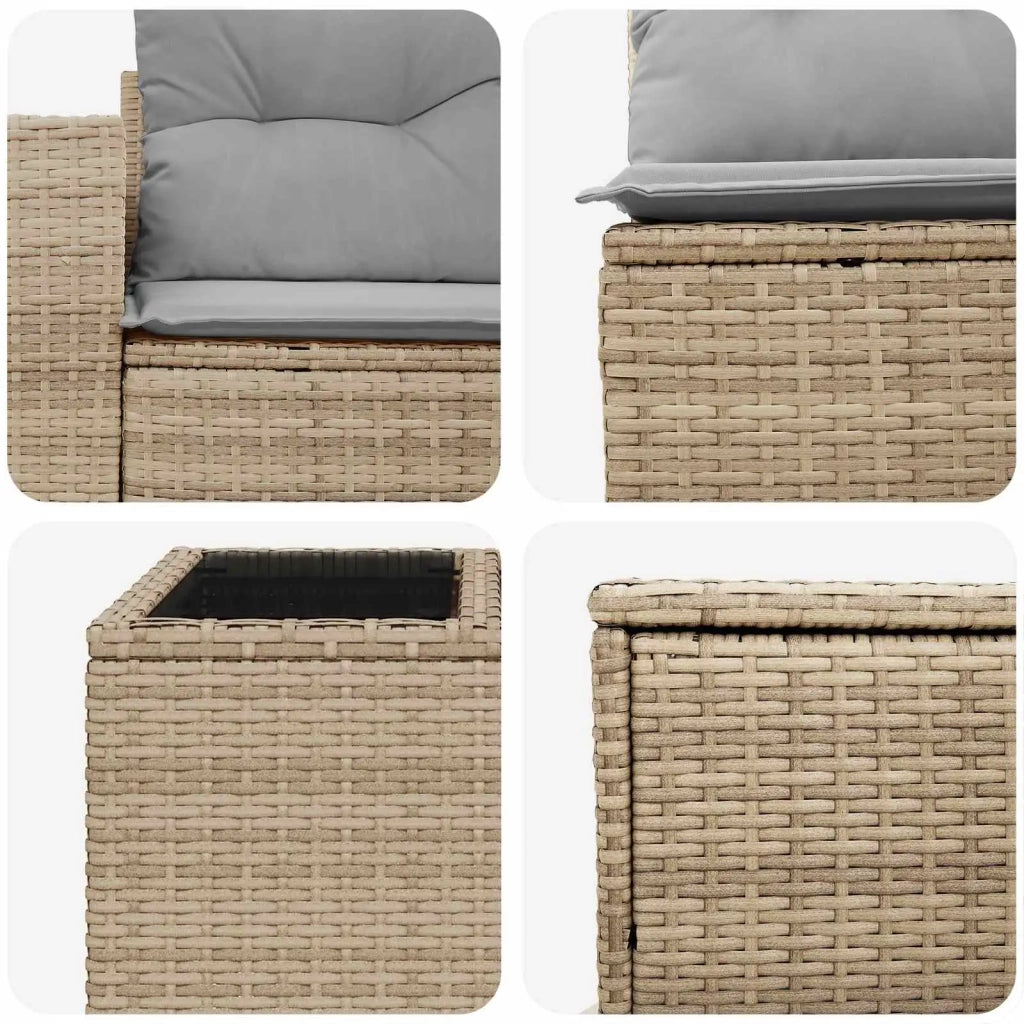 Set di divani 6 pz Beige e Grigio Chiaro 3447521