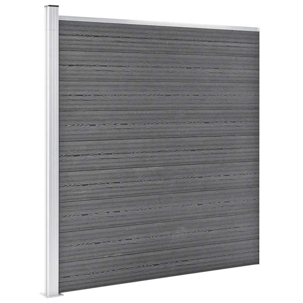 Pannello di Recinzione in WPC 353x186 cm Grigio 3053225