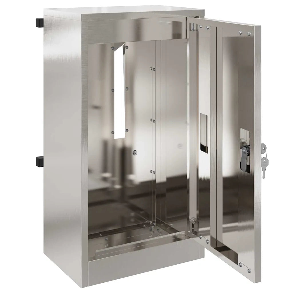 cassetta postalepastkastei con porta Argento 30 x 20 x 55 cm 874951