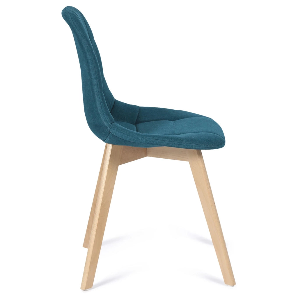 IDMarket - Set di 4 sedie da pranzo GABY blu