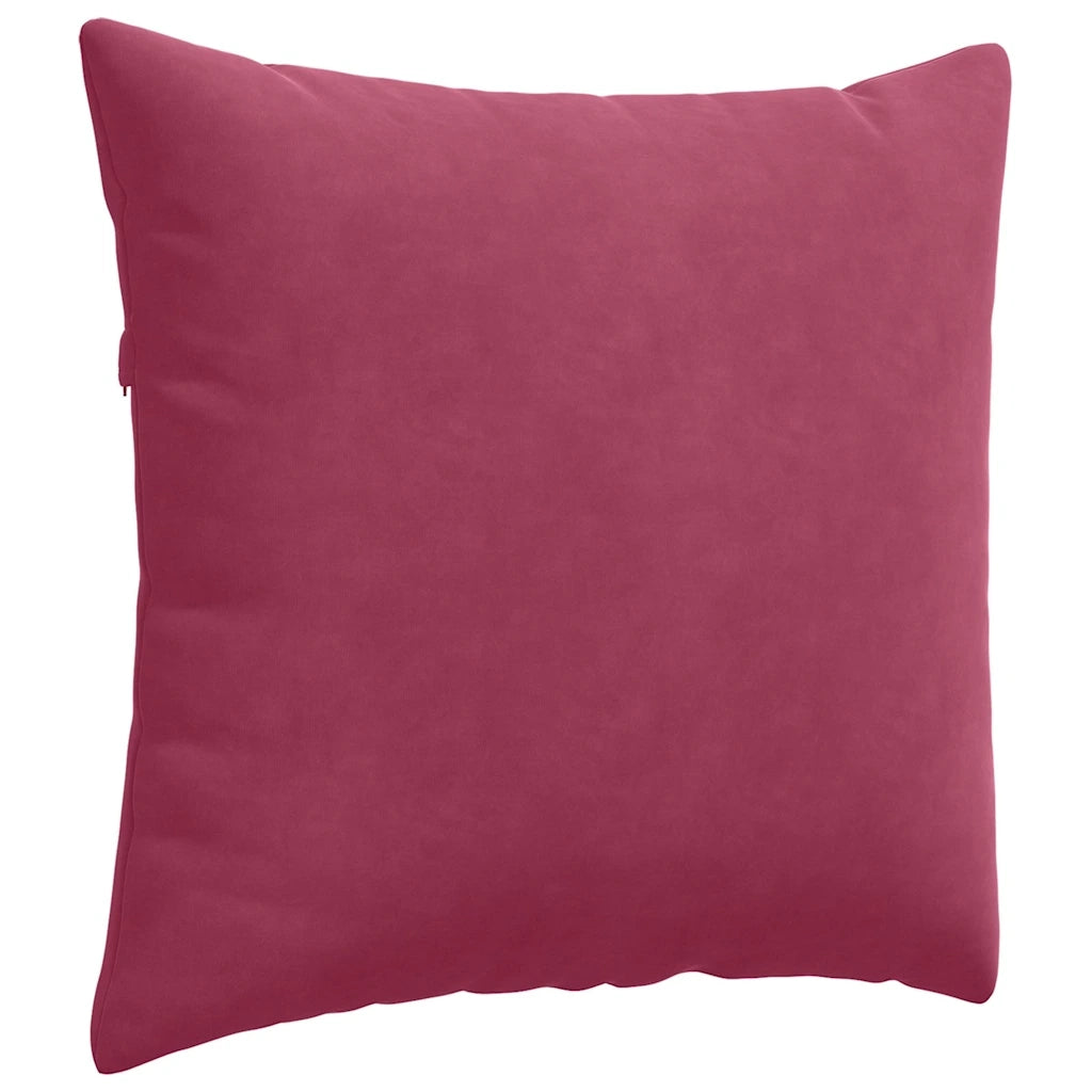 Cuscini da Divano 2 pcs Rosso Vino 45 x 45 cm Tessuto in Cords 42013933
