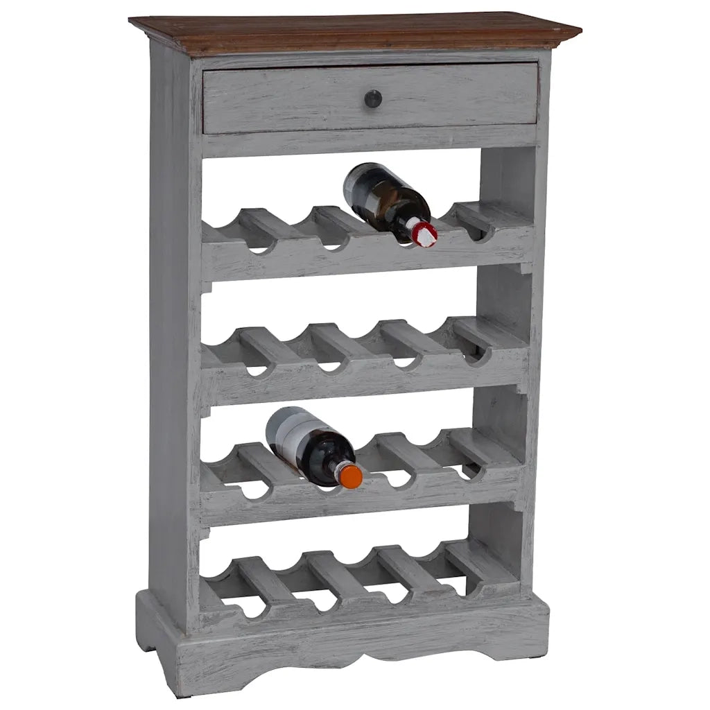 Portavini in Legno Massello di Mogano 55x23x85 cm CFW7051207