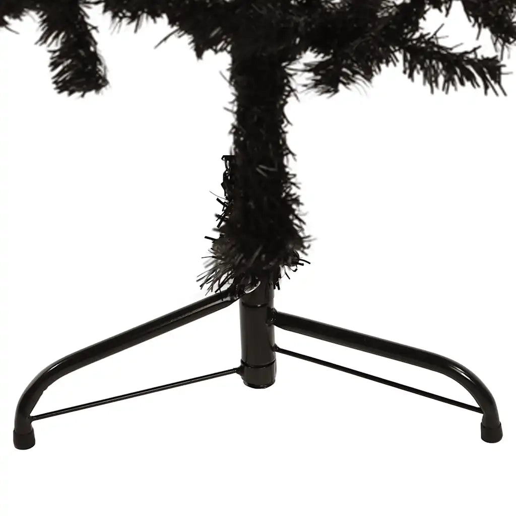 Albero Natale | Decorazioni natalizie Artificiale Sottile a Met¨¤ e Supporto Nero 150 cm