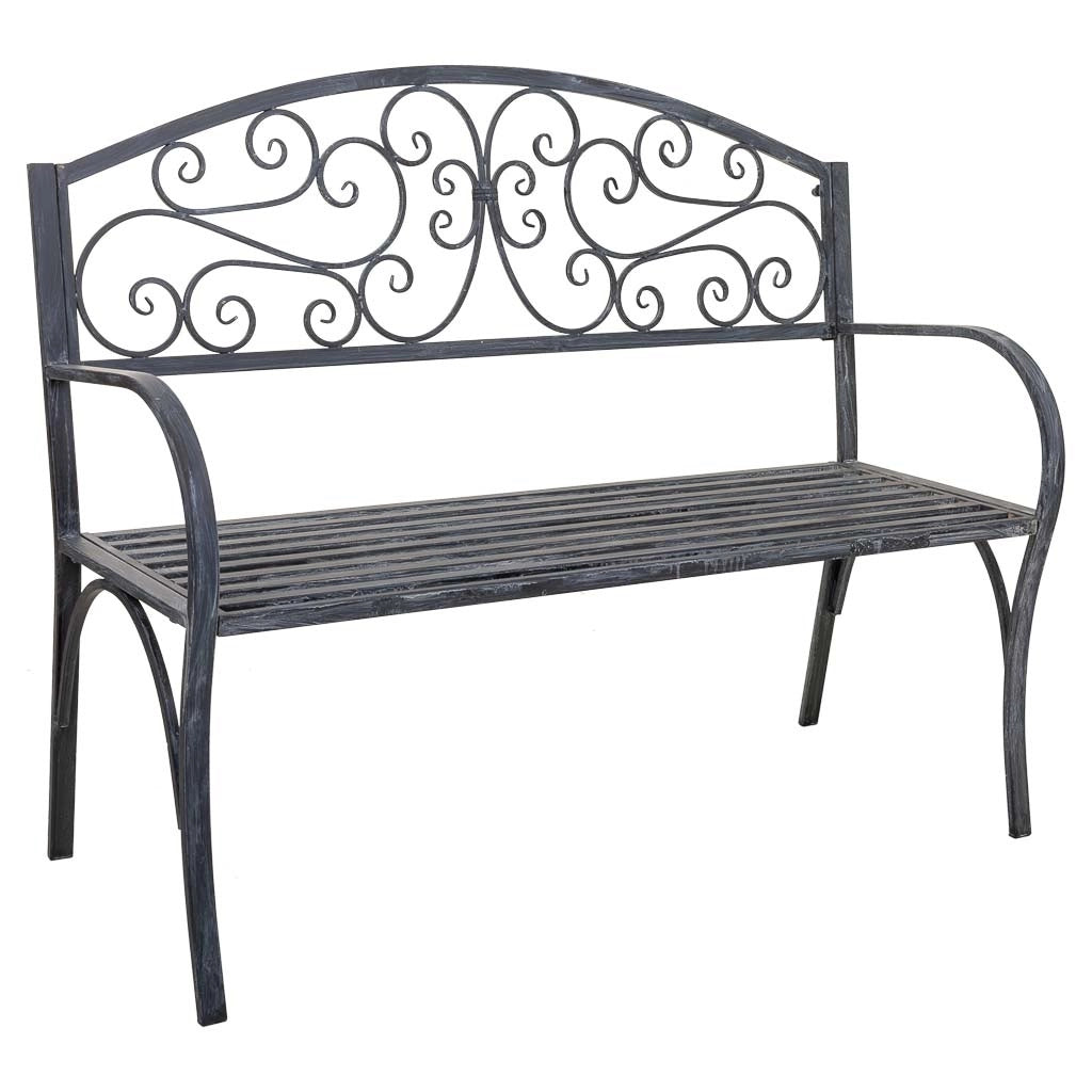 Sgabello in metallo grigio 123x53x91h