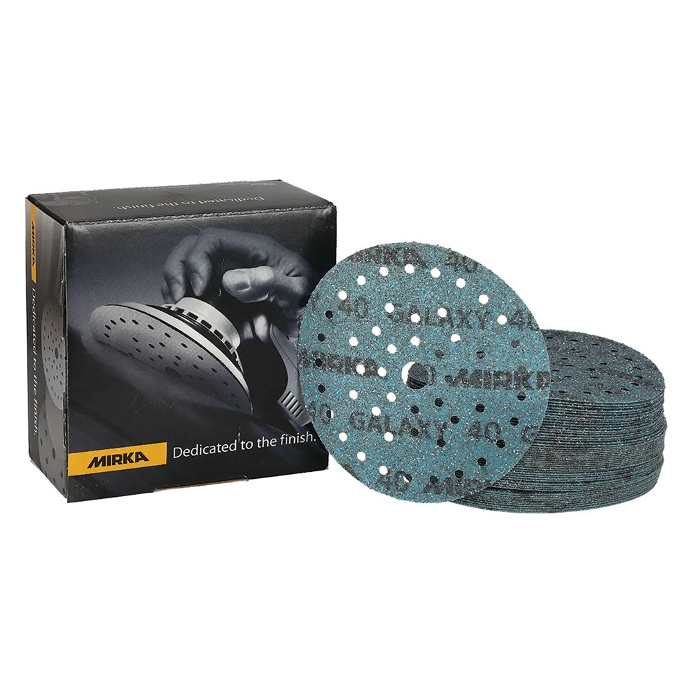 DISCO ABRASIVO CIRCOLARE MULTIFORO 'GALAXY MULTIFIT GRIP'  Ø 150 mm - grana 120- 50 pezzi  - MIRKA