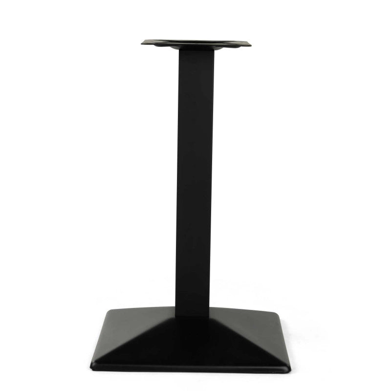 Base Tavolo Piramide Acciaio Nero Quadro Cm 45x45h72
