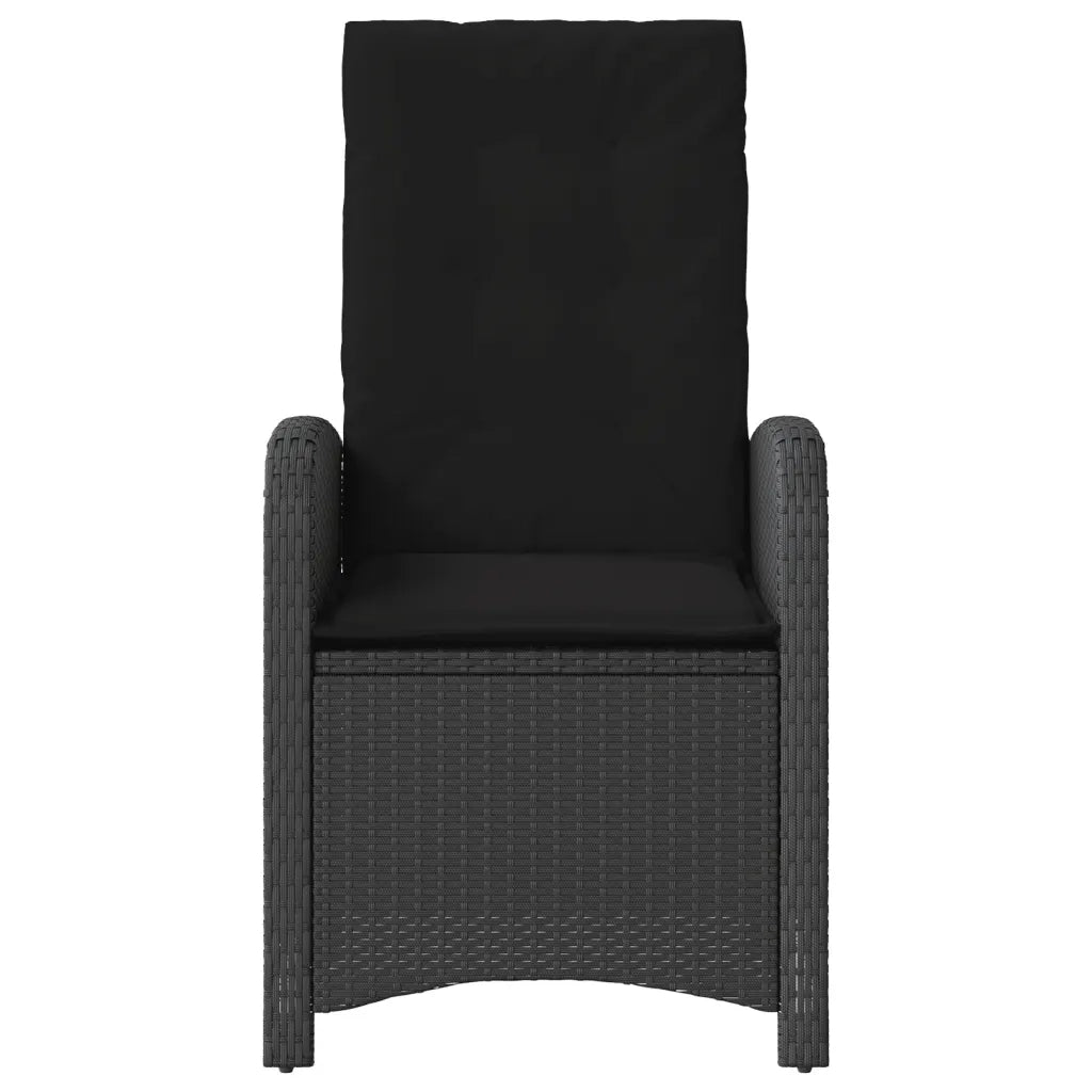 Set da Bistrò 3 pz con Cuscini Nero in Polyrattan 365177