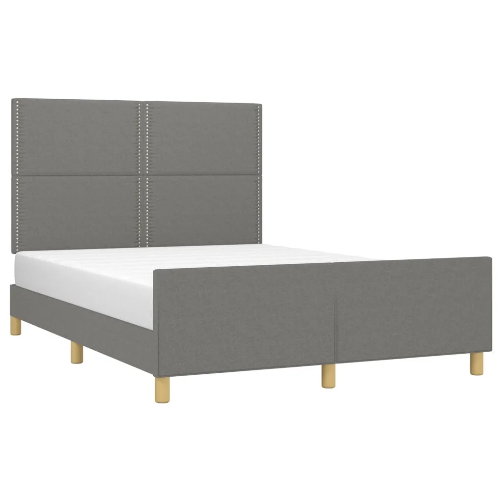 Giroletto senza Materasso Grigio Scuro 140x190 cm Tessuto