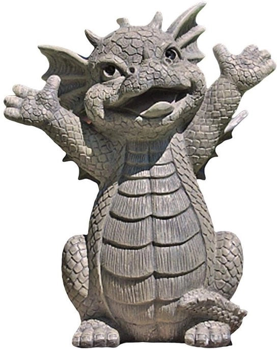 Statua di drago in resina per esterno - decorazione per giardino - decorazione per muro esterno - statua per meditazione - statua zen