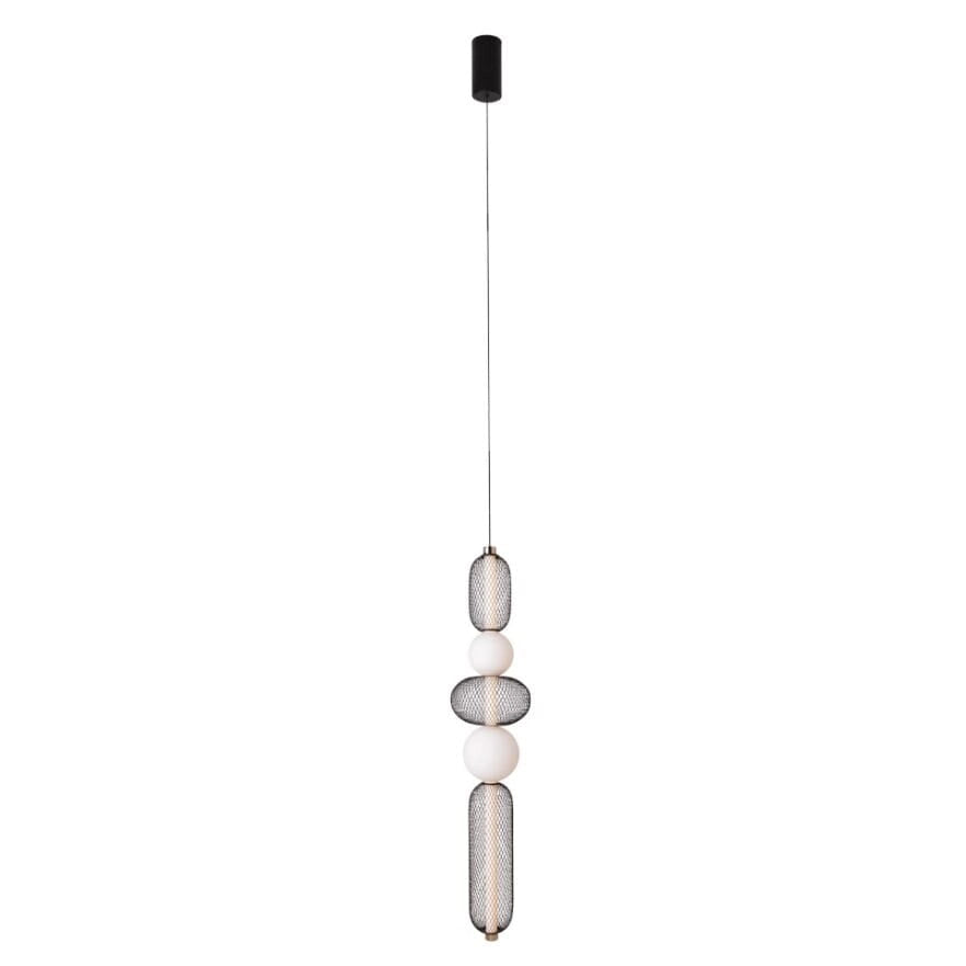 Lampada sospensione Maxlight Bora LED 28W 3000K nero/oro Ø22