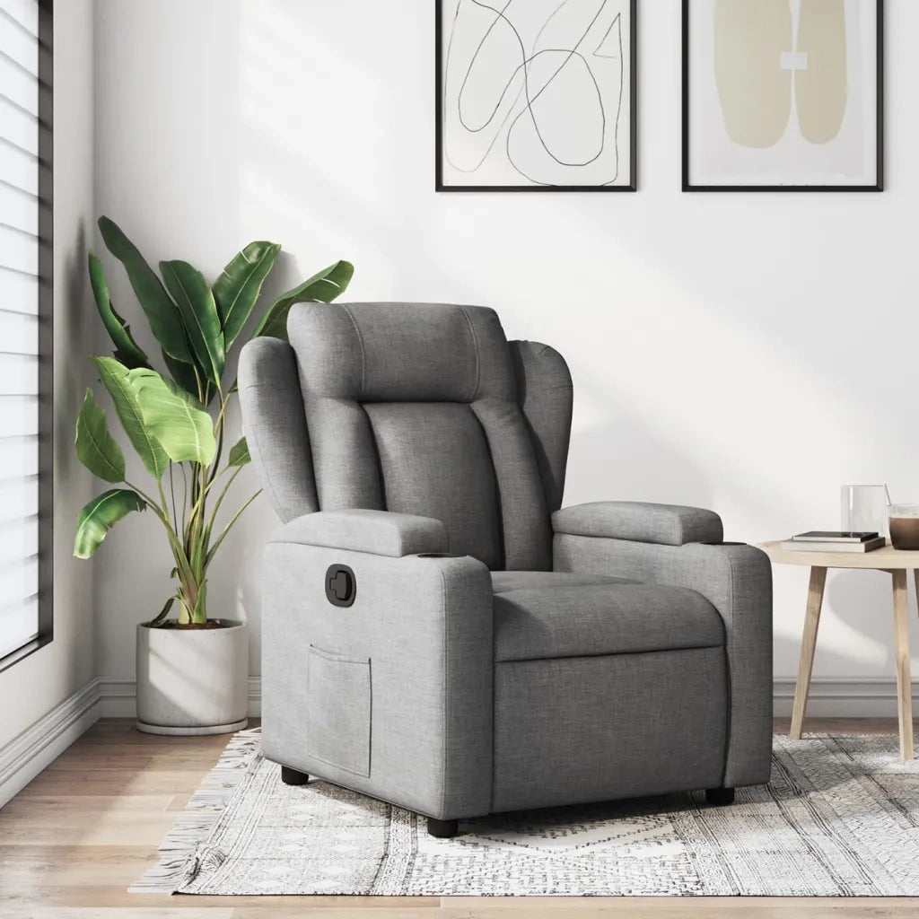 Poltrona reclinabile in tessuto grigio scuro 3205565