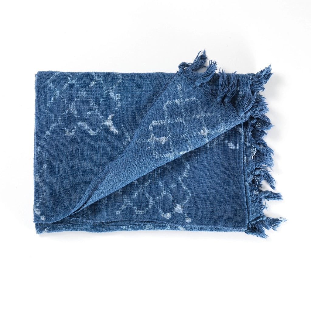 Coperta in cotone 100% blu cm. 180 x 125