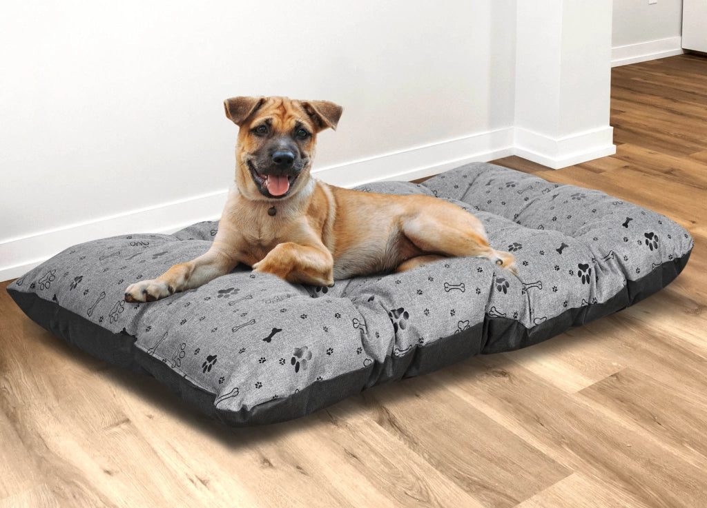 AIO FACTORY 80x60 cm PRESTIGE Cuccia per cani impermeabile personalizzabile Ossa nere