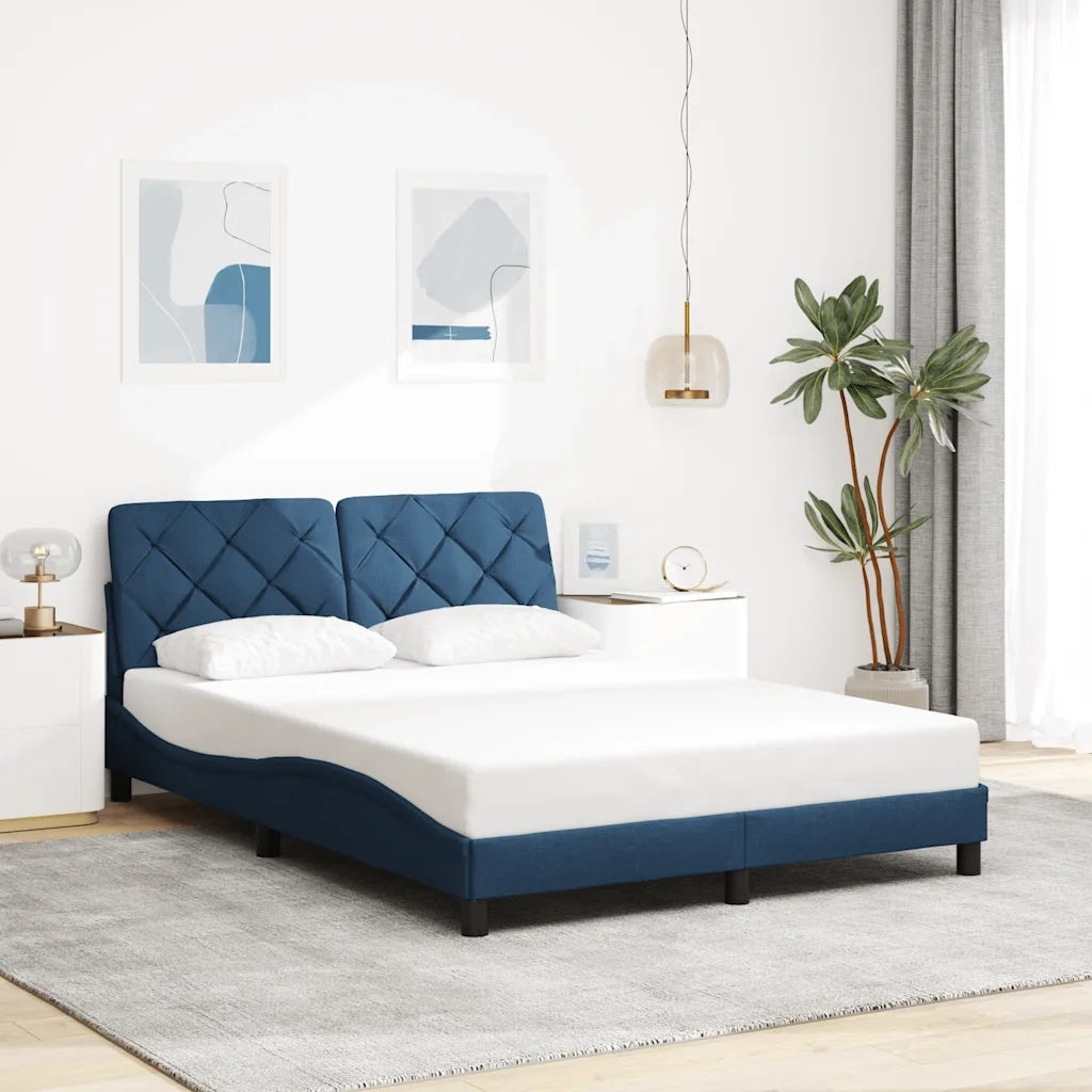 Giroletto senza Materasso Blu 140x190 cm in Tessuto 3310600