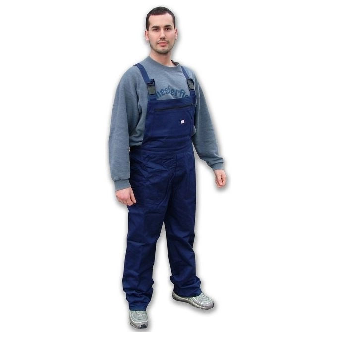 Issaline 8035_58 Europa Pantalone con Pettorina Abbigliamento da Lavoro Unisex 250 g-m² Taglia 58 colore Blu
