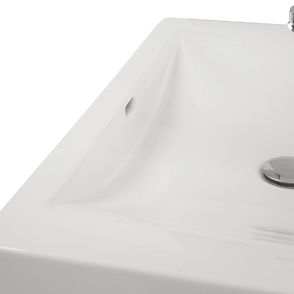 Lavabo sospeso rettangolare 65x42 cm bianco Rak modello Scoop