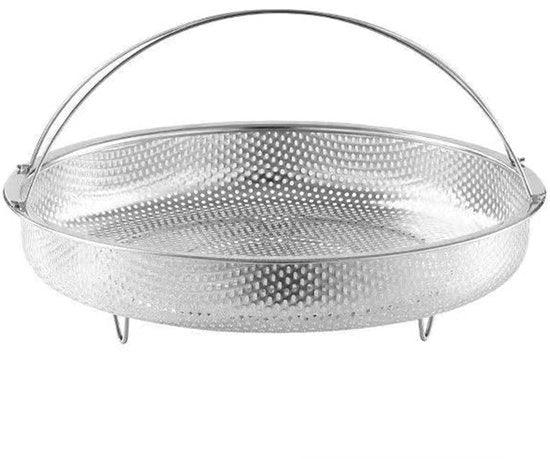 Vassoio per la cottura delle verdure - Faccia in acciaio inossidabile - Robusto e pratico - 22,5 cm - Cotta uniforme degli ingredienti - Ideale per cucinare in modo sano