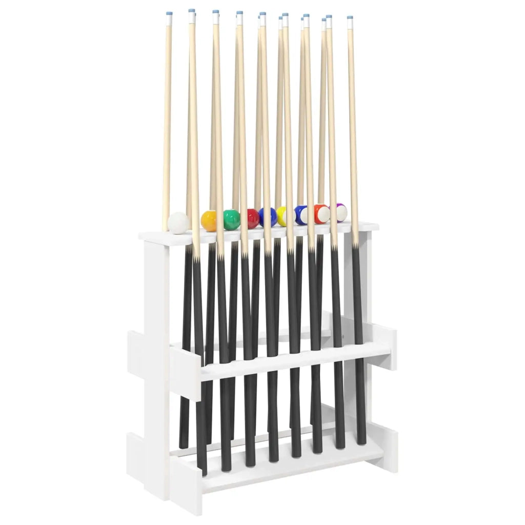 Supporto per stecche da biliardo Legno ingegnerizzato Bianco 8006791