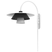Applique Plato 1xE27 bianco nero acciaio Luminex