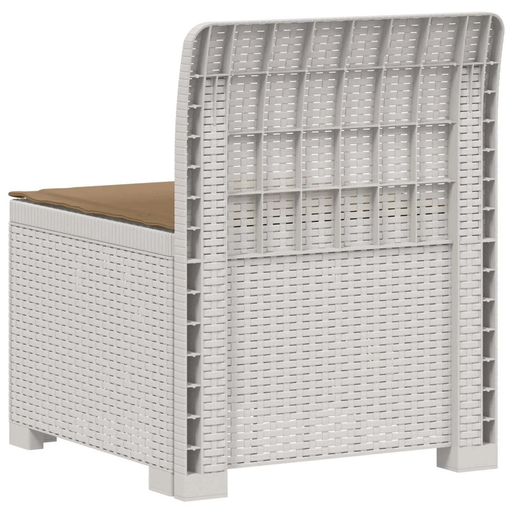 Divano da Giardino a 1 Posto con Cuscino Aspetto Rattan PP 8011790