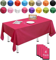4 pacchi di copriscatola da esterni rettangolari 137cm x 274cm, rosso arancio, impermeabili e resistenti all'acqua, ideali per feste di compleanno, matrimoni, Natale, feste di bambini, cucine, giardini e feste.