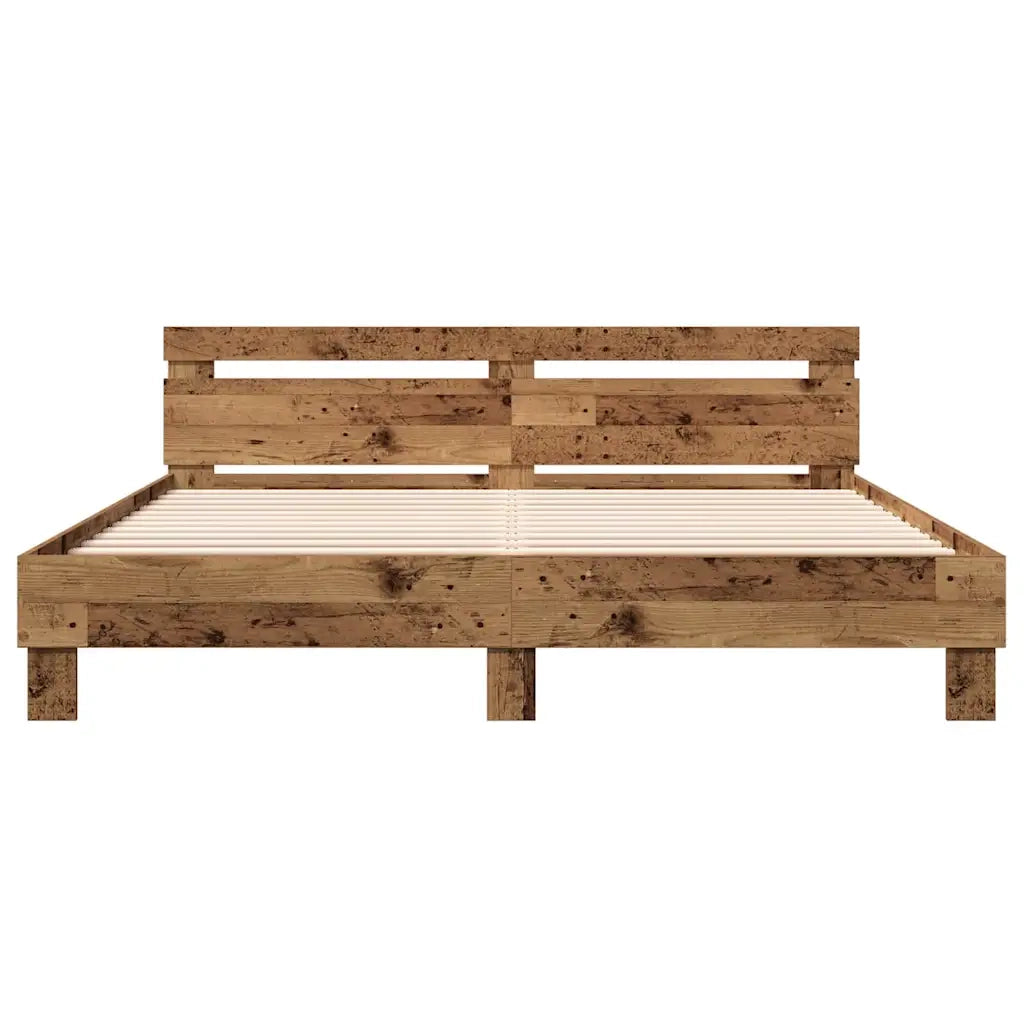Struttura del letto-Giroletto Legno vecchio 203 x 185 x 70 cm