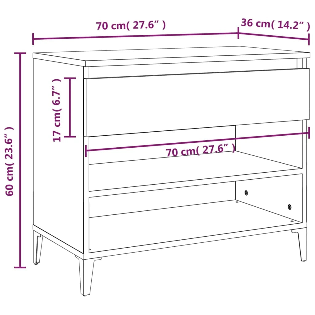 Scarpiera mobile contenitore per scarpe mobile per ingresso/corridoio/soggiorno 70 x 36 x 60 cm legno ingegnerizzato bianco 02_0021495