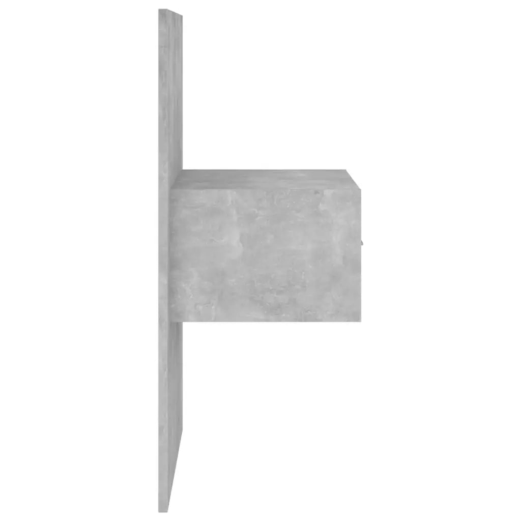 Comodini a Muro 2 pz Grigio Cemento 810980