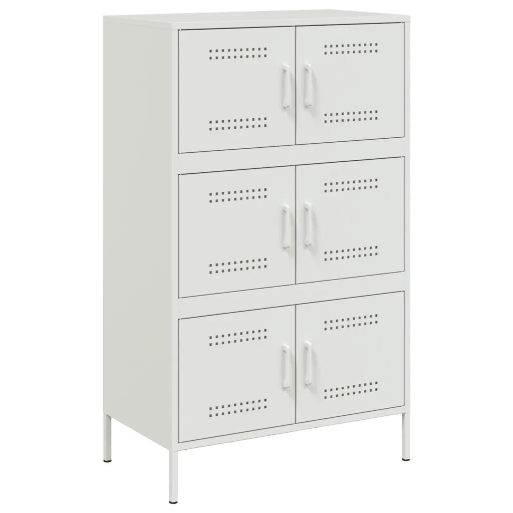 Credenza Bianca 68x39x113 cm in Acciaio 842963