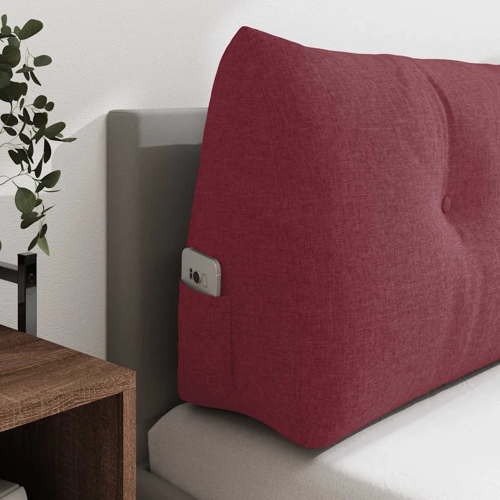 Cuscino per Schiena Rosso Vino 140 x 24 x 50 cm Tessuto 42014502