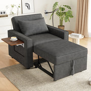 Poltrona Letto Pieghevole 1 Posto ¨C MINIMAL ¨C Tessuto Cord Grigio con Porta USB