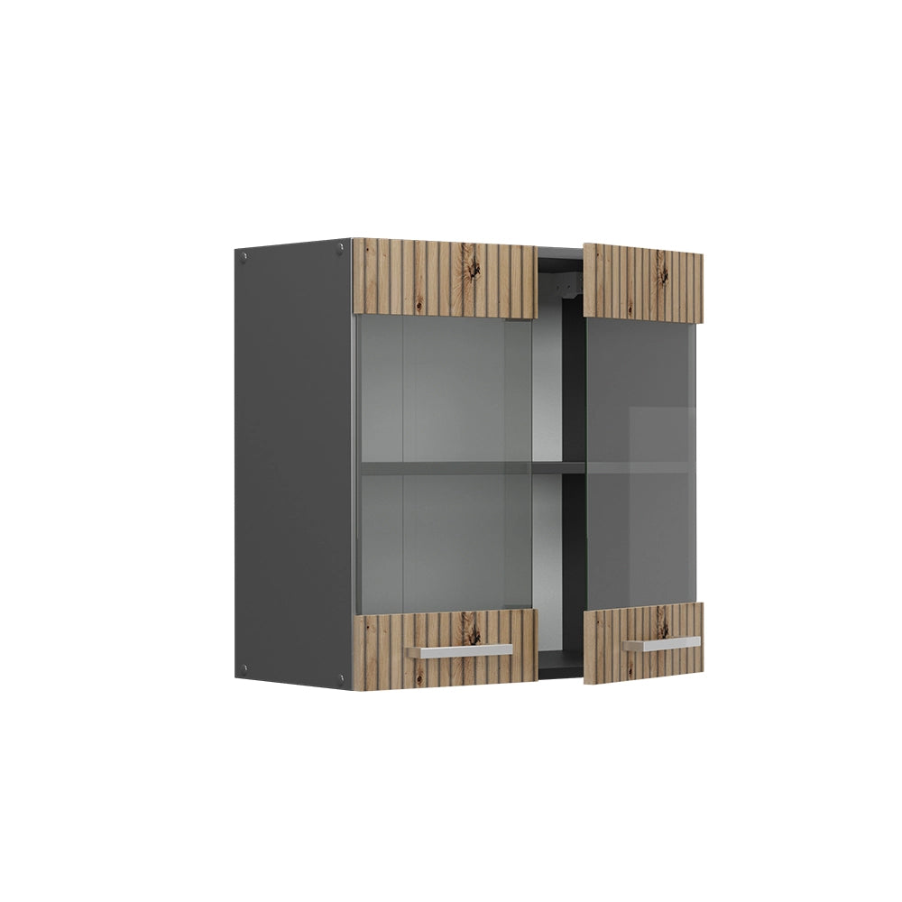 Vicco Mobile da cucina in vetro Rovere artigianale 60 cm