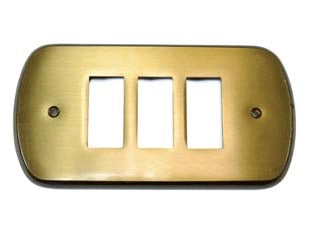 COPRINTERRUTTORI CRISTINA 3 POSTI IN OTTONE BRONZATO- - in ottone bronzato - 2 pezzi
