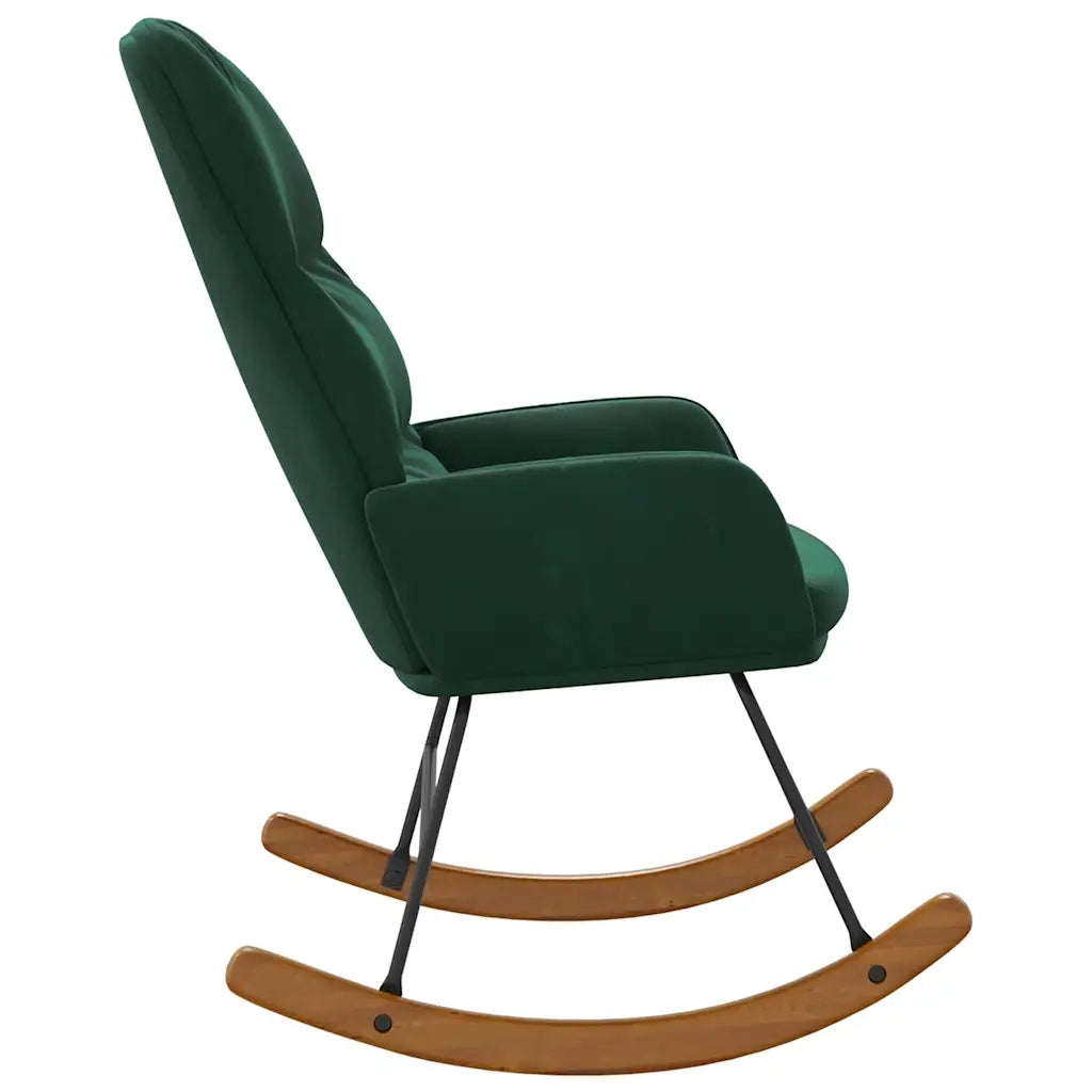 Sedia da Pranzo Verde Scuro in Velluto 4102623