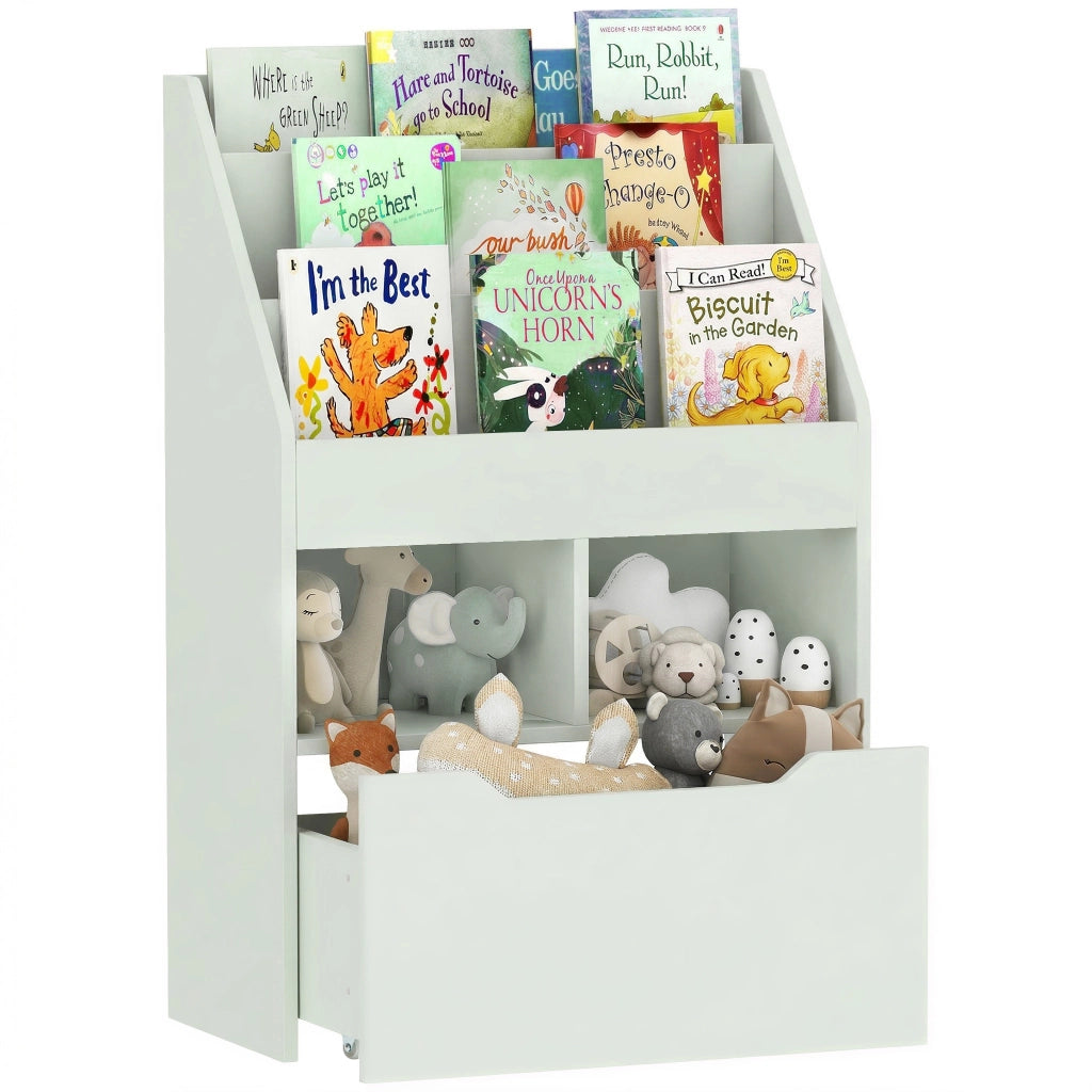 Libreria per Bambini con Ripiani e Cassetto ¨C Minimal ¨C Verde 60x30x90