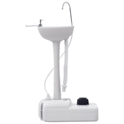 Lavabo Portatile per Esterno con Tanque 17L e Ruote ¨C zephmum ¨C Grigio Chiaro HDPE