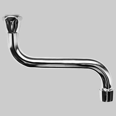 CANNA INFERIORE PER GRUPPPO LAVELLO A MURO  Cromo 250 mm     MADE IN ITALY
