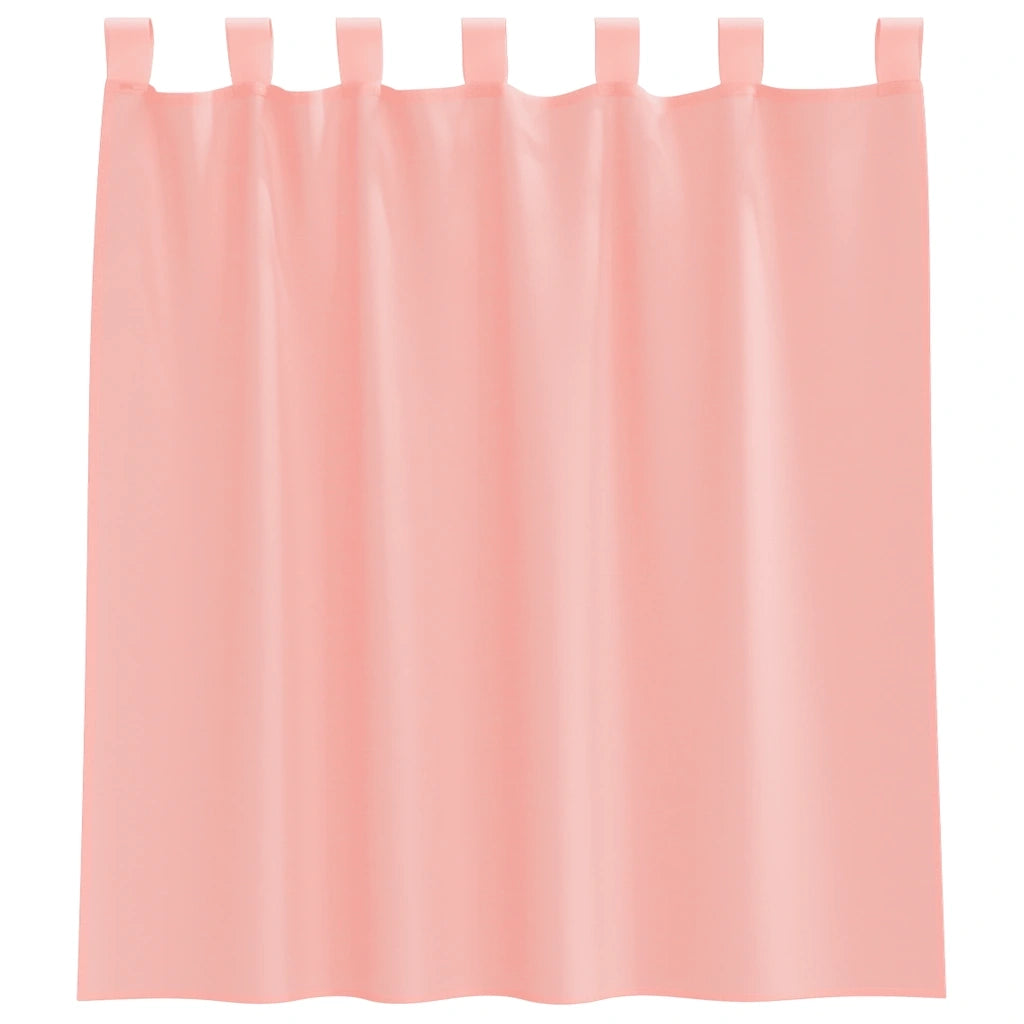 Tende in Voile con Tasche per Aste 2 pz Rosa 4102196