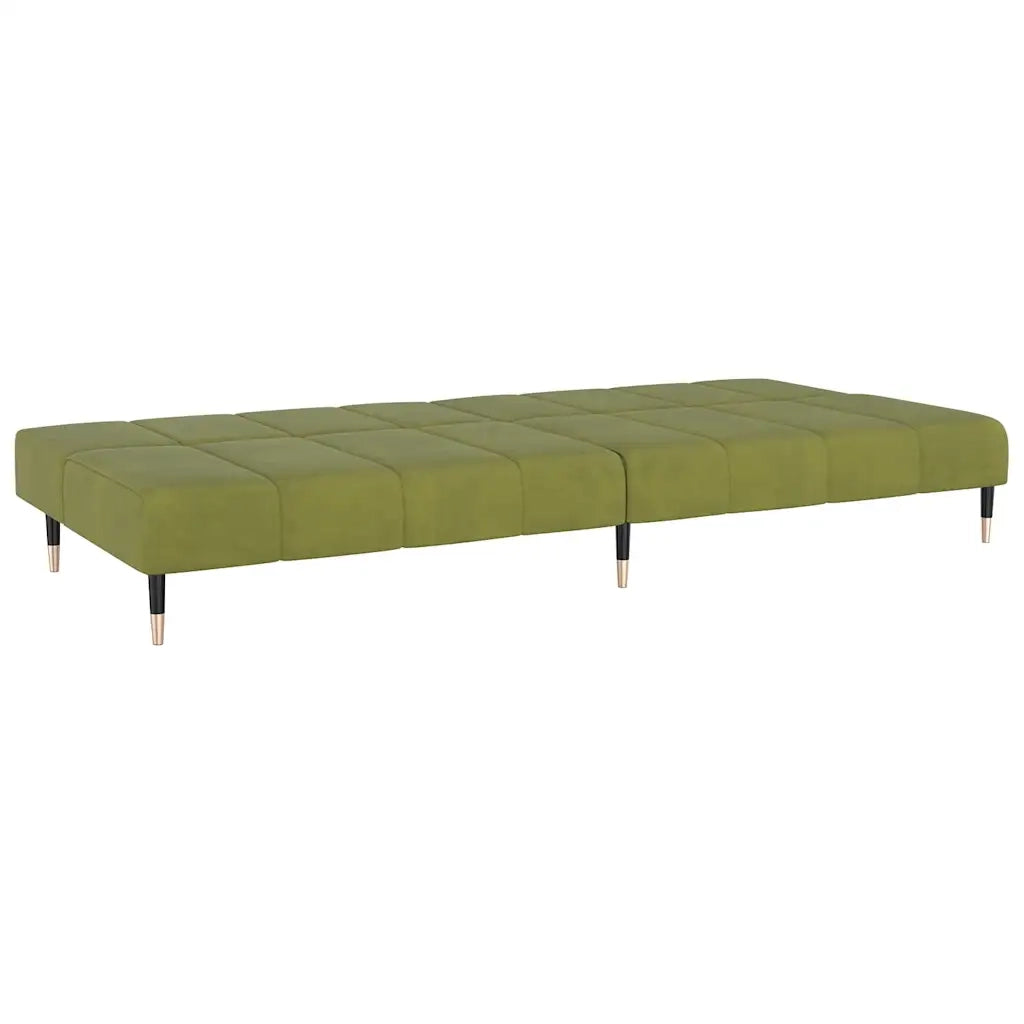 Divano letto | Sof¨¤ letto | Letto singolo a 2 Posti Verde Chiaro in Velluto