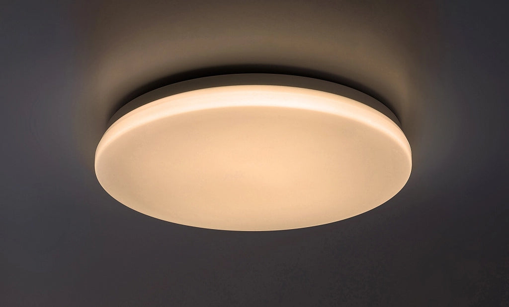 Plafoniera esterna LED Ø35 bianca sensore telecomando