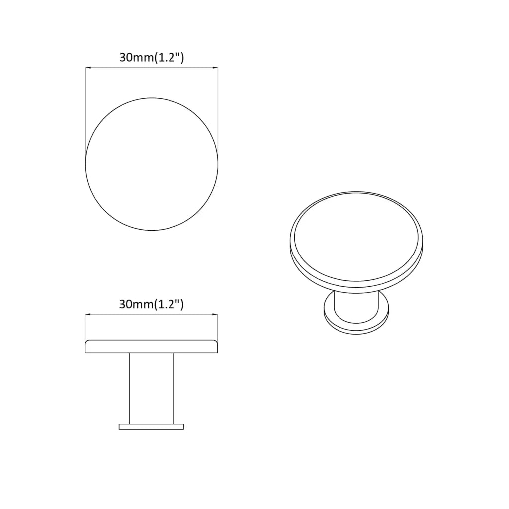 Manico 2 pcs Nero Ø30 mm Alluminio 864704