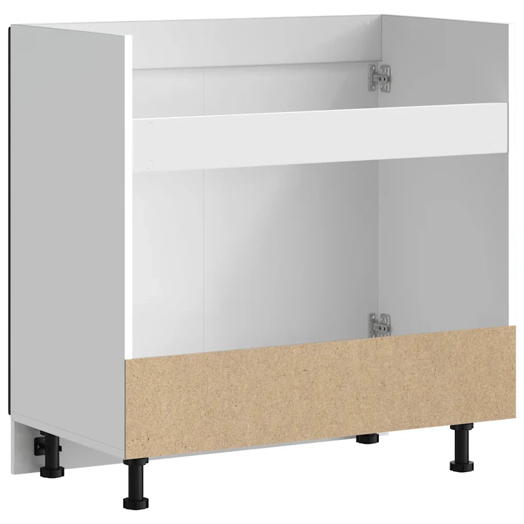 Mobile Base Lavello Lucca Nero in Legno Multistrato 853688