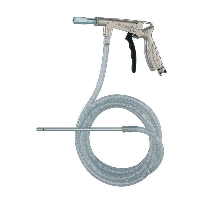 ANI DES62183 Pistola per sabbiatura A-211-M con corpo in alluminio sabbiato ugello da ø 6 mm regolazione portata sabbia tubo pescante 2 m colore Nero