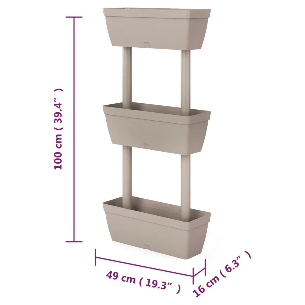 Fioriere da Giardino 6 pz Grigio Talpa 151825