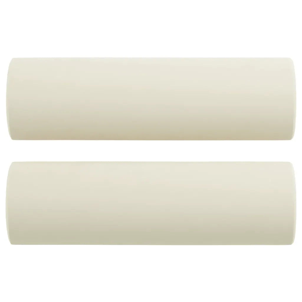 Divano | Divano da soggiorno | Sofa a 2 Posti con Cuscini Crema 120 cm in Velluto