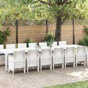 Set da pranzo da giardino con cuscini 15 pcs Bianco PP 3378805