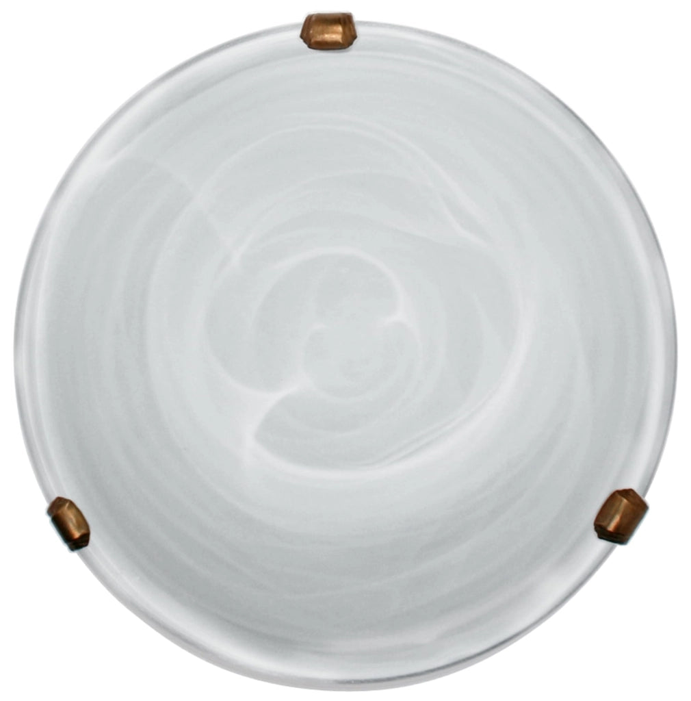 Plafoniera Candellux DUNA 30 cm vetro bianco E27 ottone