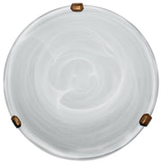 Plafoniera Candellux DUNA 30 cm vetro bianco E27 ottone