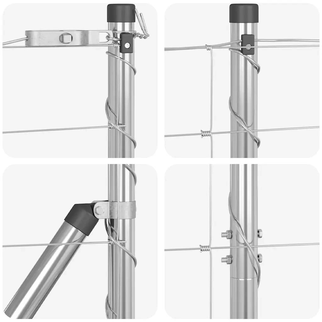 Palo della recinzione Zincato 25 x 1,6 m Acciaio 3351440